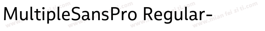 MultipleSansPro Regular字体转换